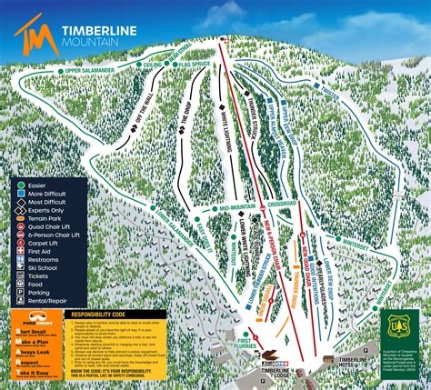 Timberline Resort Trail Map | SkiCentral.com