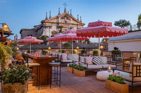 The rooftop terrace bar at our boutique hotel in Rome | 9 Hotel Cesari