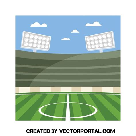 Football stadium vector clip art | Football stadiums, Clip art, Flat design illustration