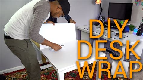 DIY Desk Vinyl Wrap 2017 | Oracal 651 Matte White Vinyl - YouTube