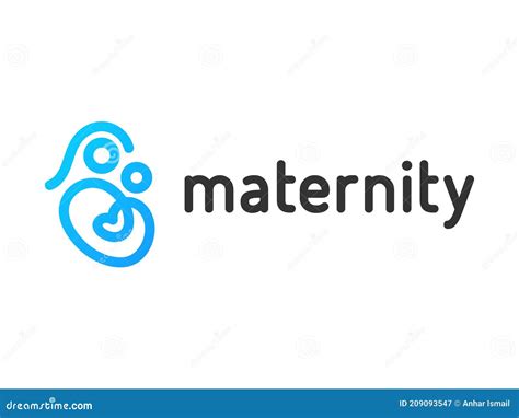 Maternity Logo Design stock vector. Illustration of love - 209093547