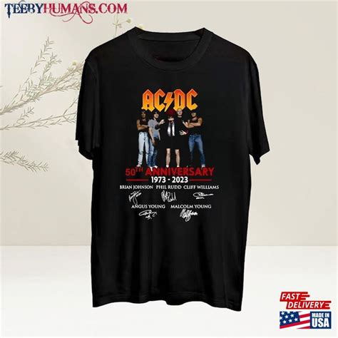 Ac Dc Band 50 Years Signatures 1973 2023 Shirt T-Shirt Hoodie - TeebyHumans