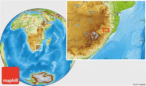 Physical Location Map of Rorke's Drift