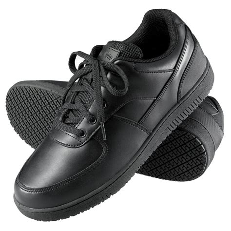 Genuine Grip 2010 Men's Black Leather Sport Classic Non Slip Shoe