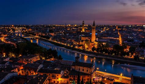 Download Night Italy Man Made Verona HD Wallpaper