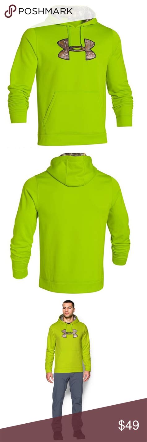 ⛔ SOLD ⛔ Un Armour Men's Hoodie, Lime green w/Camo | Hoodie brands ...