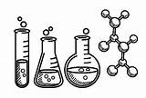 Science Beaker Coloring Page sketch template