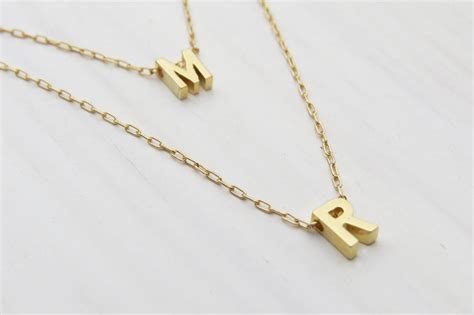 Goldfilled Initial Necklace - Gold Letter Necklace, Gold Necklace, Bridesmaid Gift, Layers ...