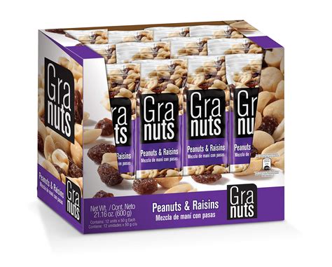 Granuts Peanuts & Raisins AIF4 | Classic, Savory Flavors | Salty Peanuts | Sweet Raisins | On ...