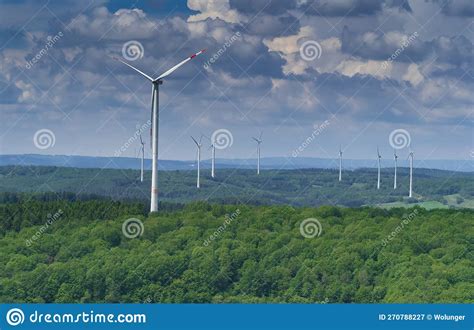 Beautiful Forest Landscape with Wind Turbines in Saarland Germany Europe Stock Image - Image of ...