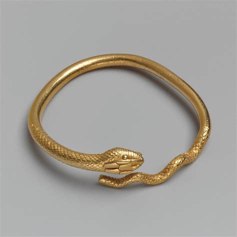 Gold bracelet in the form of a snake | Greek, Ptolemaic | Early ...