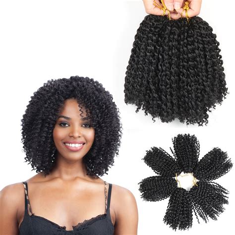 Buy 8 Inch Short Passion Twist Hair 6 Bundles Kinky Curly Crochet Hair ...