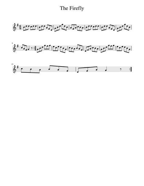 The Firefly Sheet music for Piano (Solo) Easy | Musescore.com