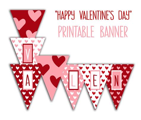 Valentines Day Banner Happy Valentines Day Banner Valentine - Etsy | Happy birthday printable ...