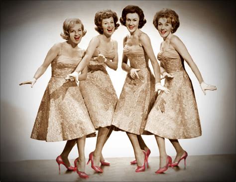 The Chordettes were an American female popular singing quartet, usually singing a cappella, and ...