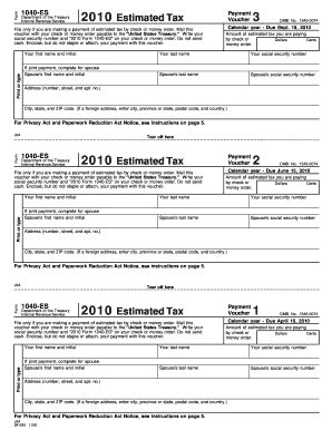 Fillable Online Federal Estimated Tax Vouchers Fax Email Print - PDFfiller