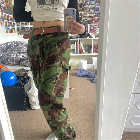 Camo cargo pants Urban outfitters Oversized look... - Depop