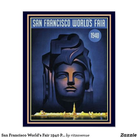 San Francisco World's Fair 1940 Print -16 x 20 | Zazzle | World's fair, Art deco poster, Art ...