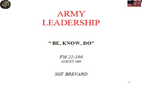 Army Leadership Be Know Do - Army Education Benefits Blog