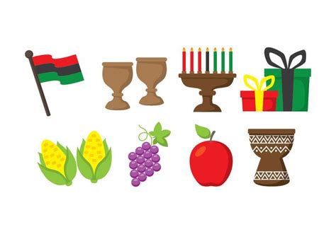 Kwanzaa Icon Set 159859 Vector Art at Vecteezy