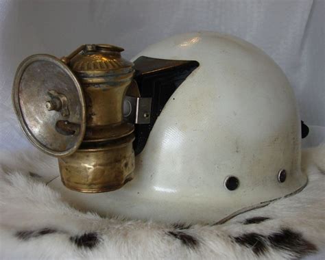 Vintage Mining Helmet With AutoLite Carbide Lamp Old Miners