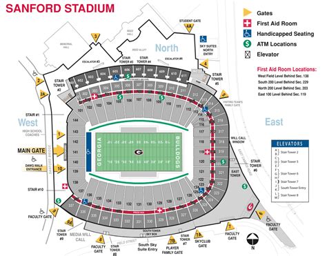 Sanford Stadium Seating Diagram