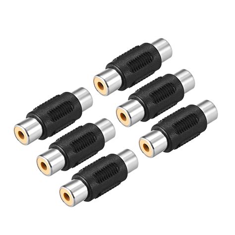 RCA Female to Female Connector Stereo Audio Video Cable Adapters ...