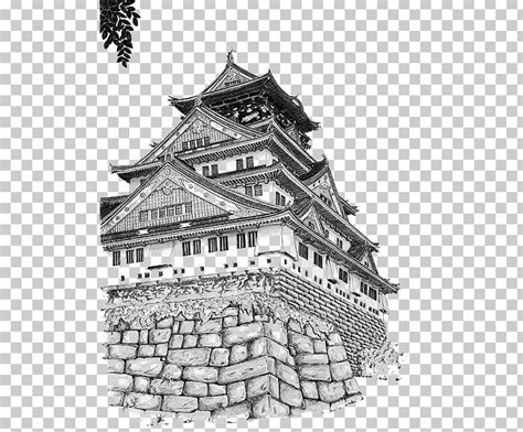 Osaka Castle Drawing Perspective Sketch PNG, Clipart, Ancient, Ancient Architecture, Castle ...