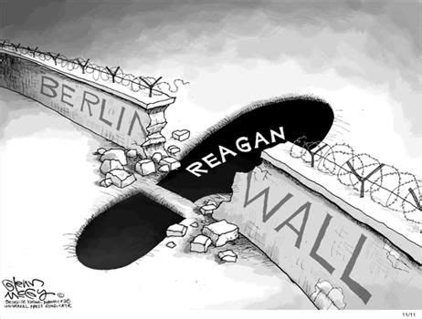 Ronald Reagan Berlin Wall Cartoon