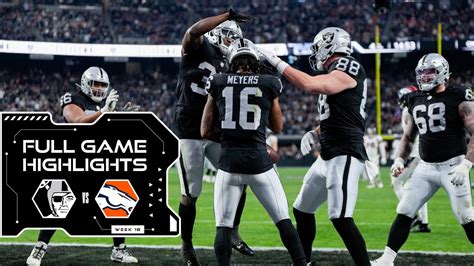 Raiders 2023 Week 18 Highlights vs. Denver Broncos | Full game ...