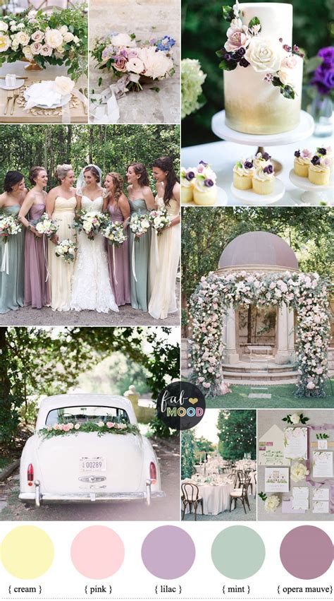 Pastel Wedding Colour Palette { Cream,Lilac,mauve,mint green wedding }