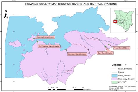 Map of Homa Bay county Source: Author 2018 | Download Scientific Diagram