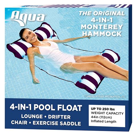 Aqua Original 4-in-1 Monterey Hammock Pool Float & Water Hammock – Multi-Purpose, Inflatable ...