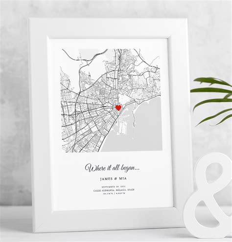 Personalized where we met map - Revellia