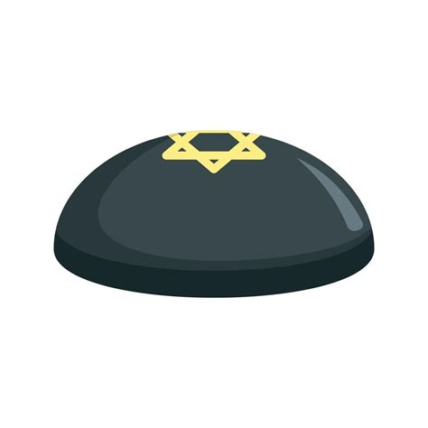 Kippah icon, flat style 14479409 Vector Art at Vecteezy