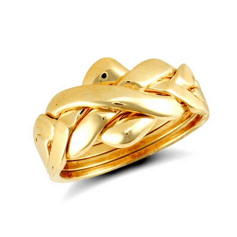 9ct Yellow Gold 4 Piece Puzzle Ring - Jewellery from Hillier Jewellers UK