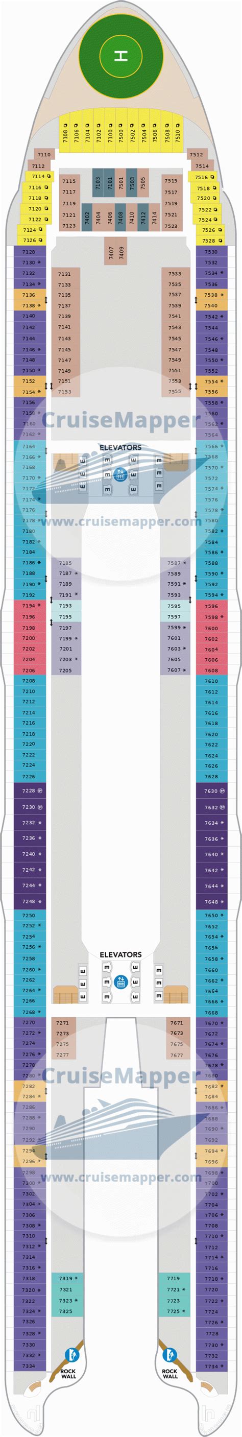 Utopia Of The Seas deck 7 plan | CruiseMapper