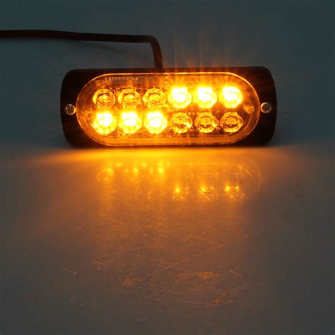 AMBER RECOVERY STROBE 12 CREE LED LIGHTS ORANGE GRILL BREAKDOWN ...