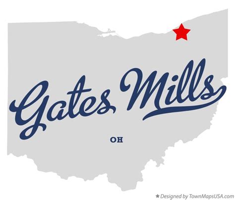 Map of Gates Mills, OH, Ohio