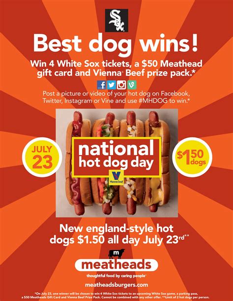 National Hot Dog Day this Wednesday, $1.50 Hot Dogs all day long! Post a picture of your dog ...