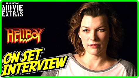 HELLBOY | On-set Interview with Milla Jovovich "Nimue / The Blood Queen" - YouTube