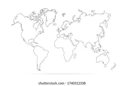 801 Worldmap Outlines Images, Stock Photos, 3D objects, & Vectors | Shutterstock