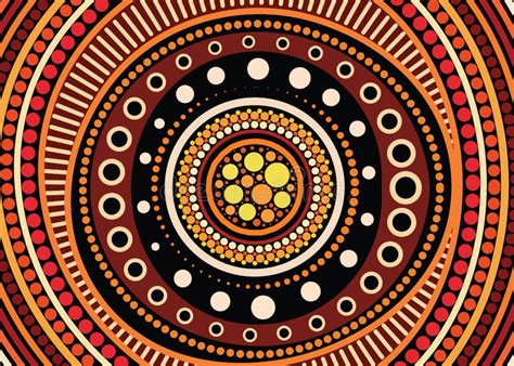 Aboriginal Art Vector Background. Stock Vector - Illustration of ...