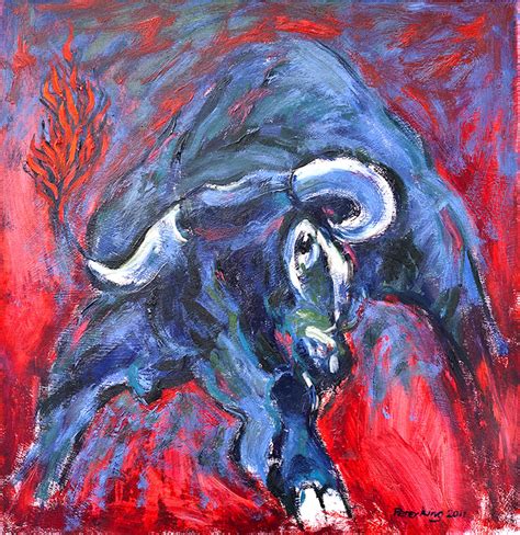 Spanish Bull by Peter King from the Energy exhibition at Harbour House, November 2015 #painting ...