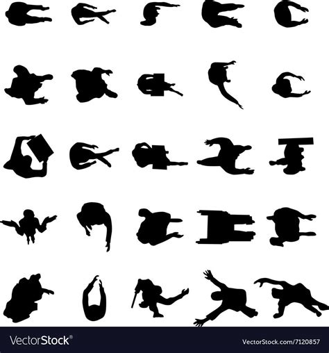 People silhouettes view from above vector image on VectorStock | People top view, Silhouette ...