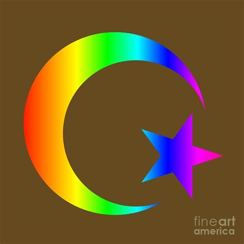 Rainbow Islam Symbol Digital Art by Frederick Holiday - Fine Art America