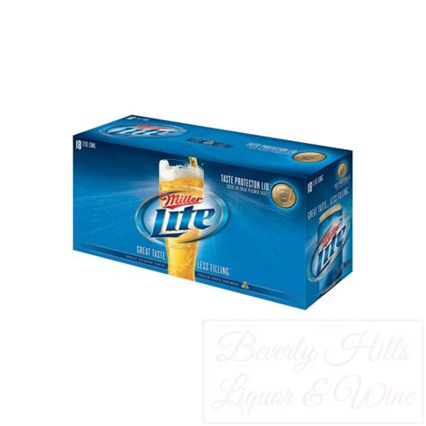 Miller Lite 18-pack chilled cans