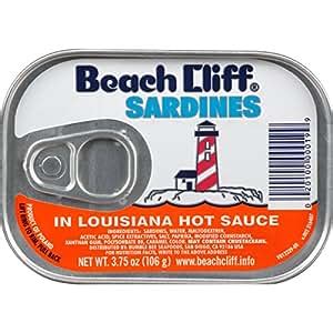 Beach Cliff Herring Fish Steaks In Louisiana Hot Sauce Bite Size, 3.75 OZ (Pack of 18): Amazon ...