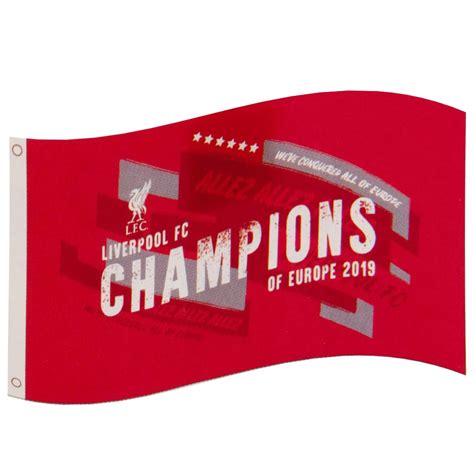 Liverpool FC Champions Of Europe Flag | Taylors Merchandise