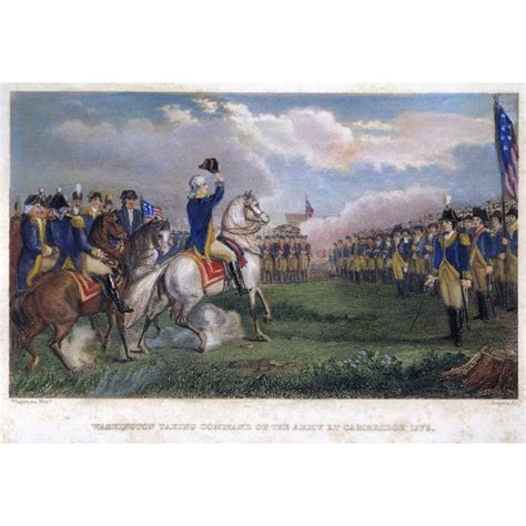 George Washington 1775 Ntaking Command Of The Continental Army At Cambridge Massachusetts July 3 ...